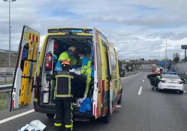 Tres heridos en un accidente en la M-50 de Madrid en pleno inicio de la operación salida de la Semana Santa