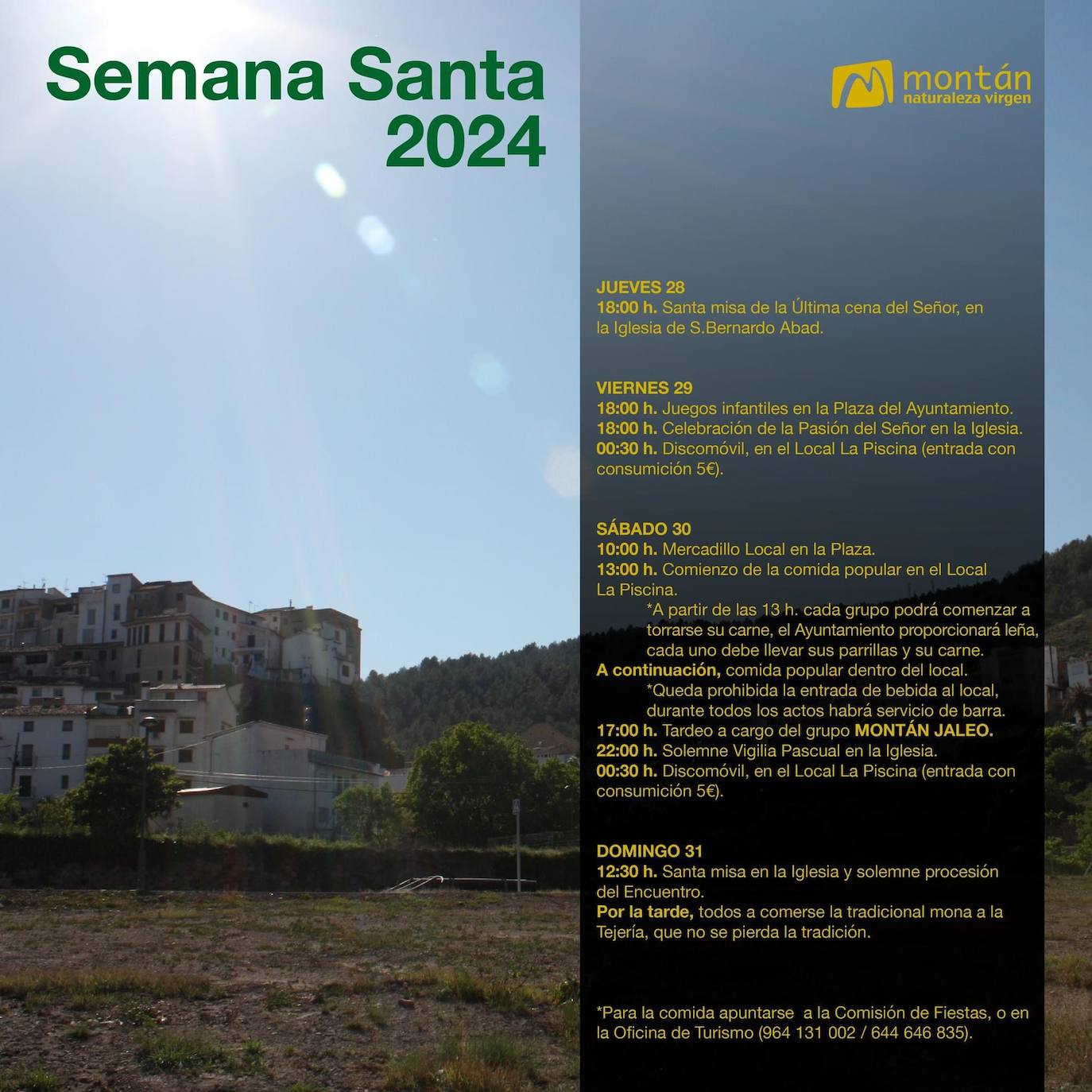 Imagen del programa de Semana Santa de Montán