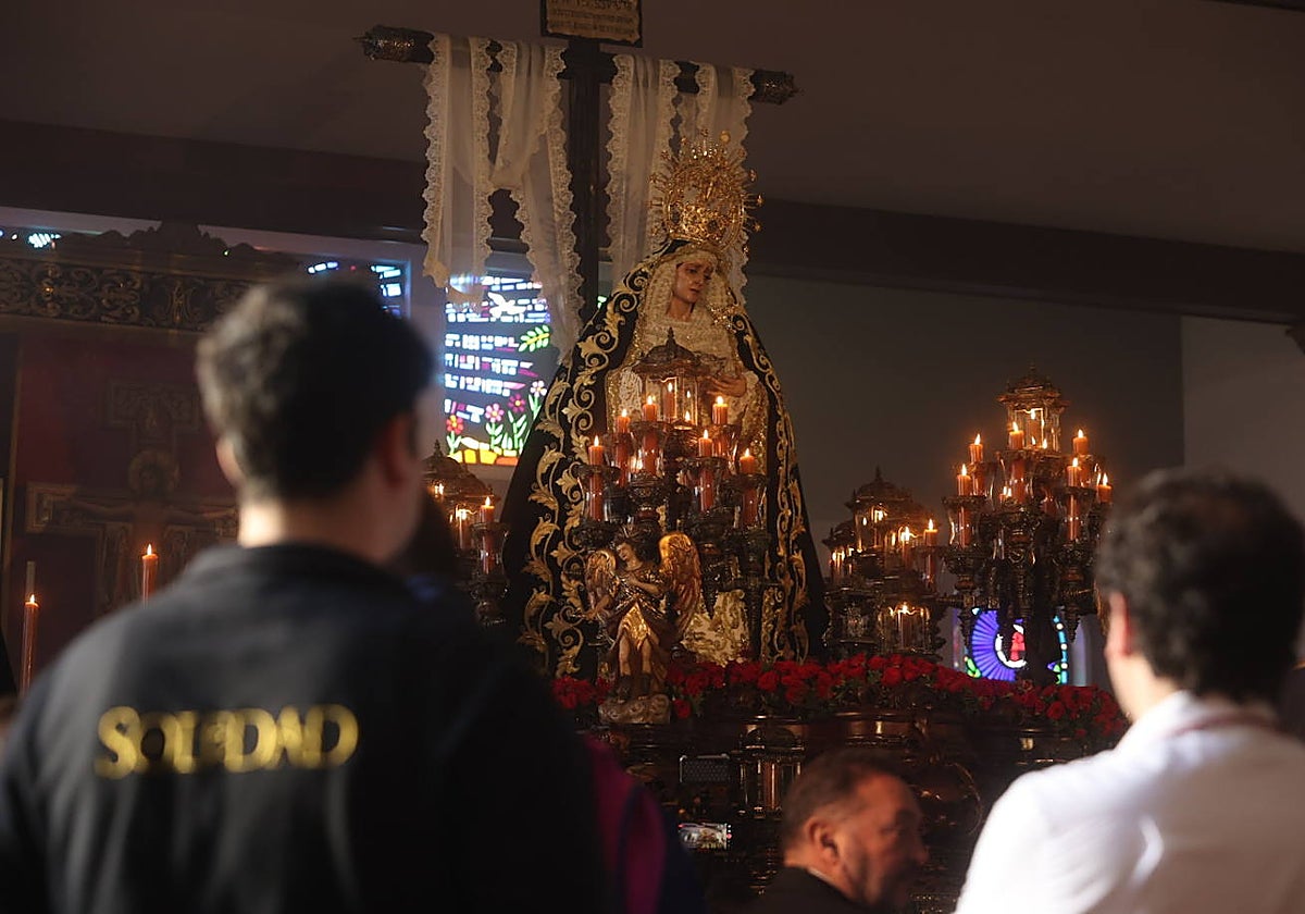 La Virgen de la Soledad no ha podido procesionar este Viernes Santo