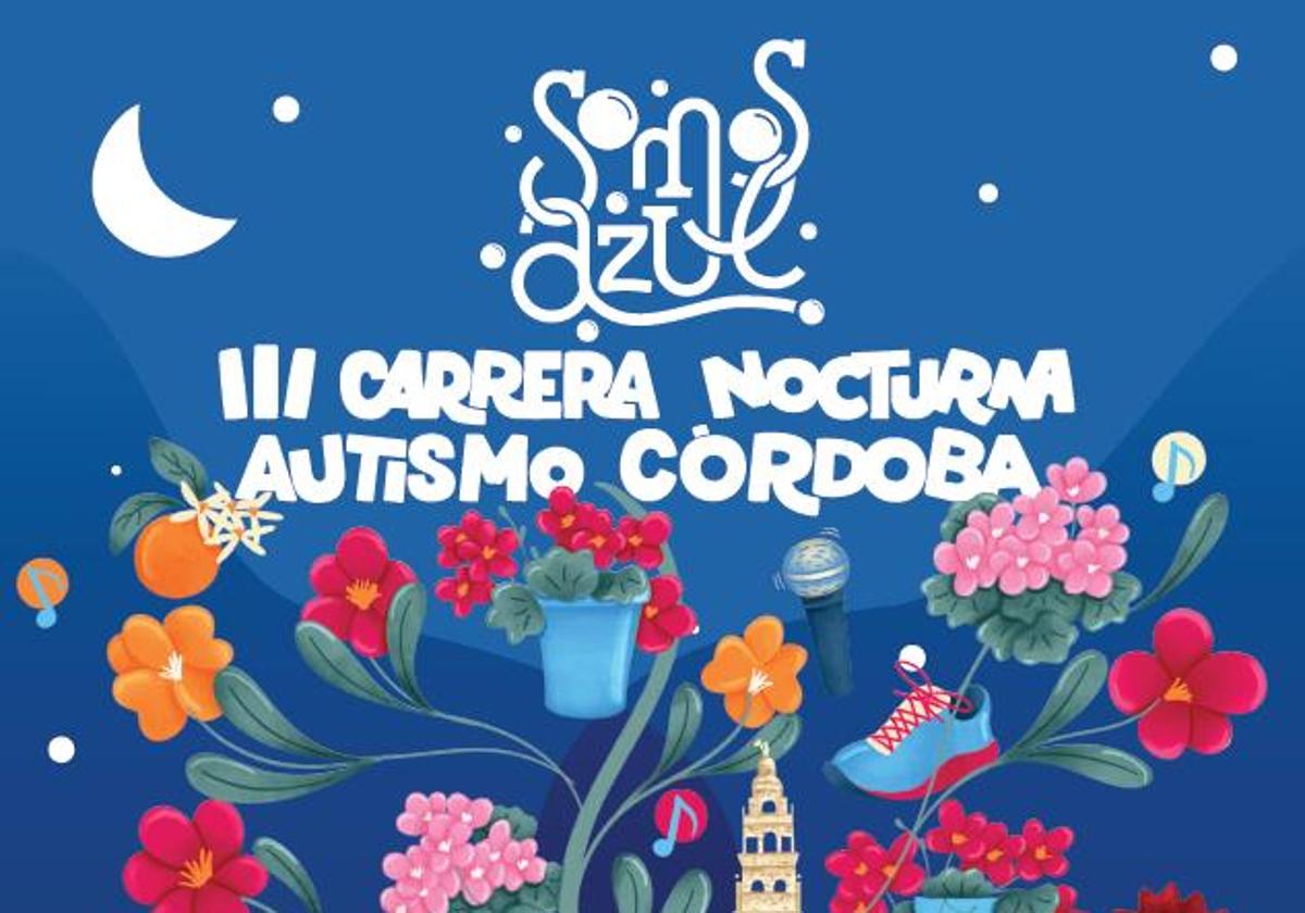 Cartel de la tercera edición de la carrera del autismo en Córdoba