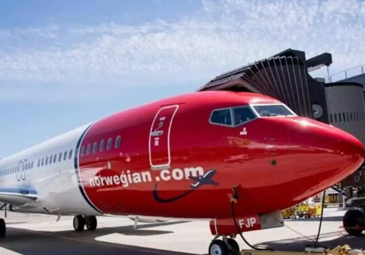 Imagen de archivo de un avión de Norwegian