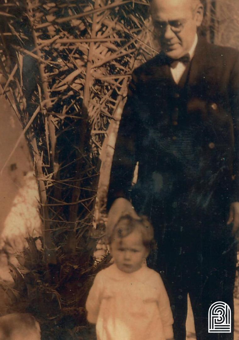 Blas Infante con su hija María de los Ángeles Infante