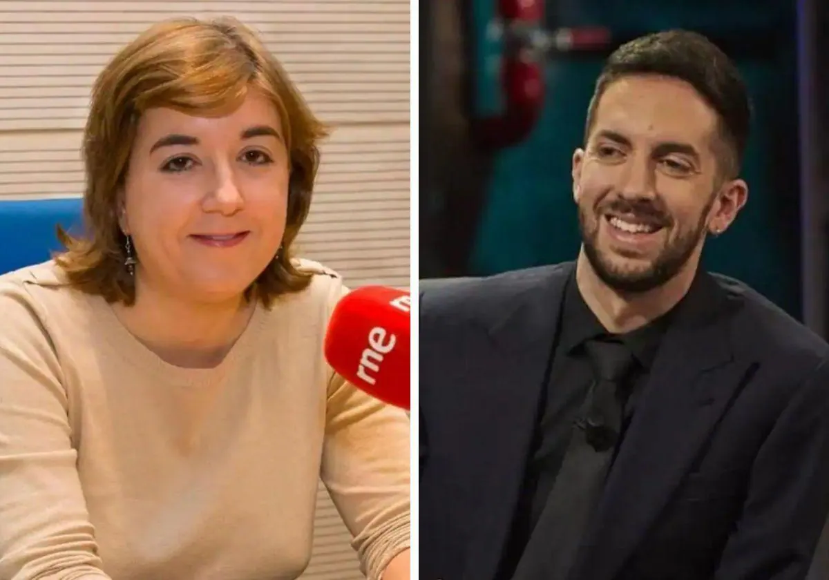 Concepción Cascajosa, presidenta interina de RTVE, y el presentador David Broncano