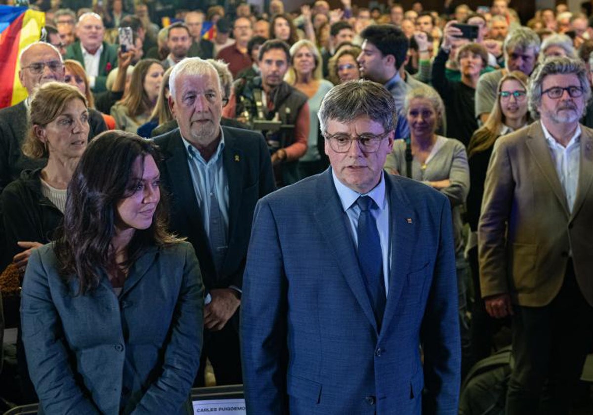 Puigdemont, en el momento de presentar su candidatura