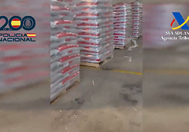 Intervenidas 16 toneladas de pélets impregnados con cocaína en Reus (Tarragona)