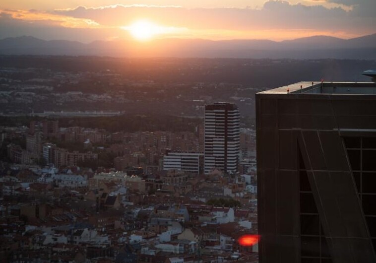 Atardecer en Madrid desde la Torre Realia