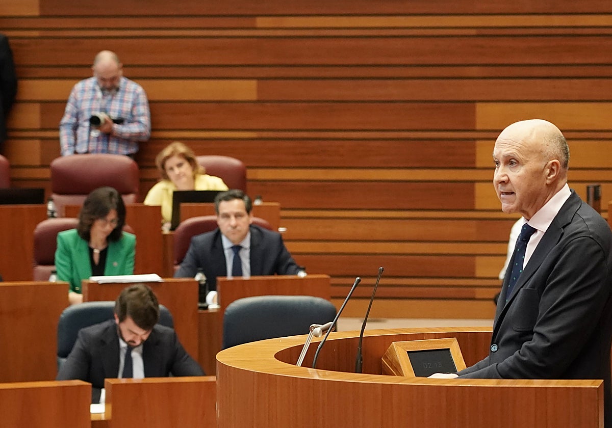 Ruiz Medrano, este miércoles durante su intervención en las Cortes