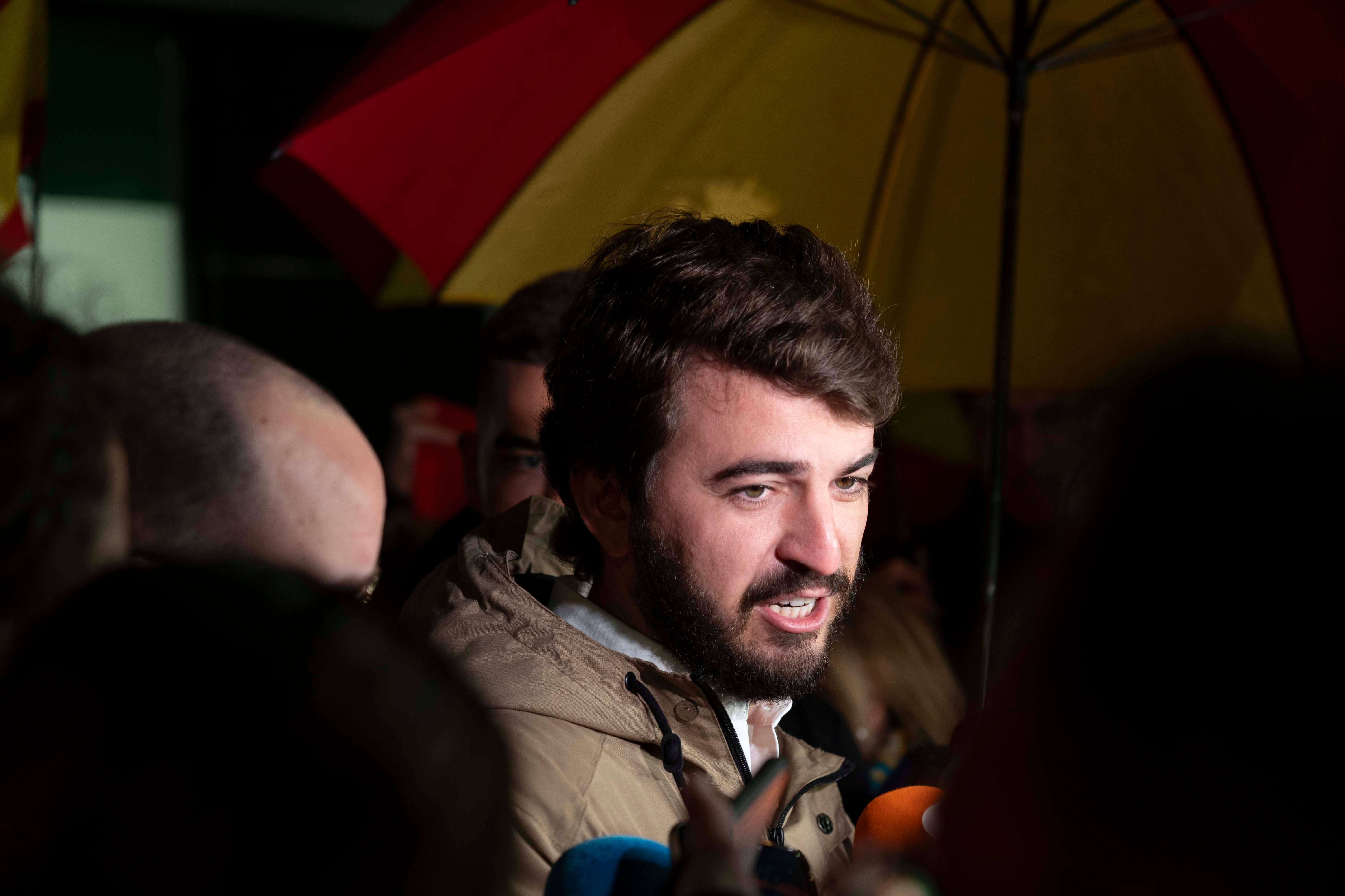 Imagen de archivo de Gallardo en una protesta frente a la sede del PSOE en Valladolid