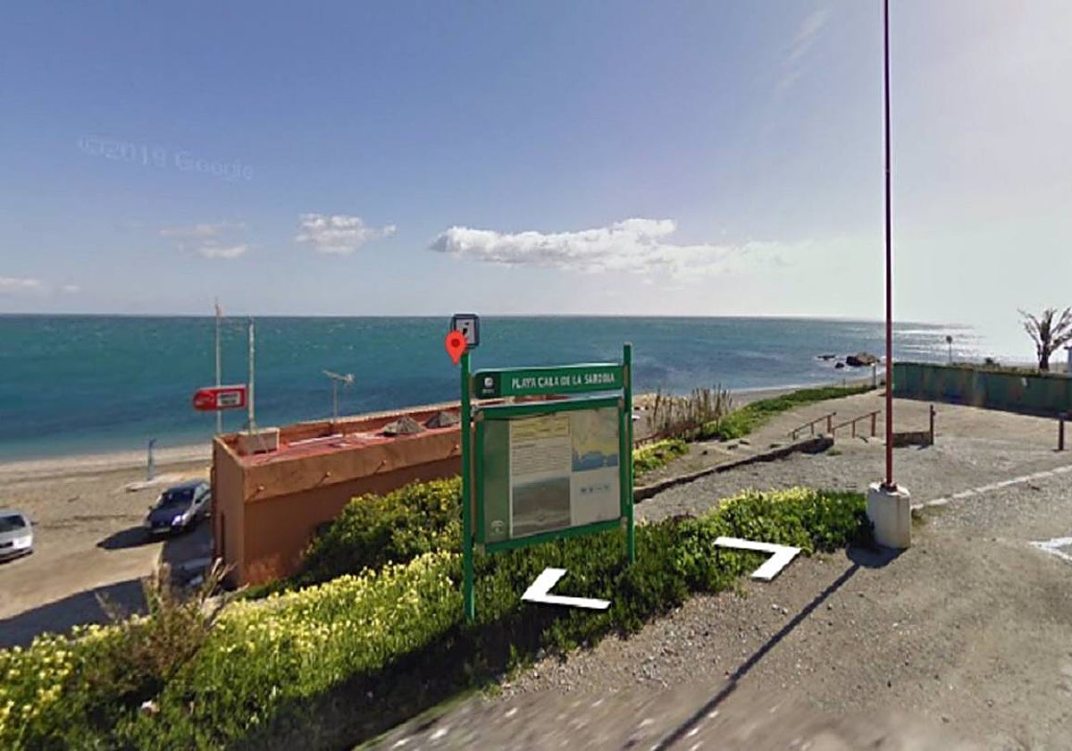 Playa de Manilva donde se produjo el accidente