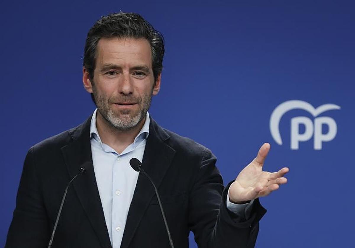 El portavoz del Partido Popular (PP), Borja Sémper, en Génova este lunes