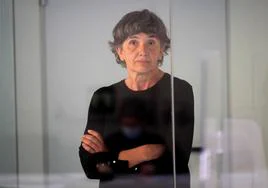 Soledad Iparraguirre, alias 'Anboto', en el primer juicio de la Audiencia Nacional al que se enfrentó, en julio de 2020