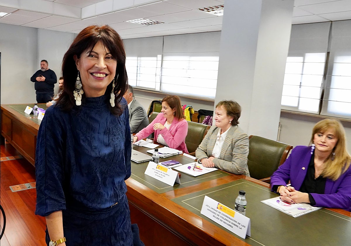 La ministra de Igualdad, Ana Redondo, en la reunión con las unidades de coordinación contra la violencia sobre la mujer celebrada en Valladolid