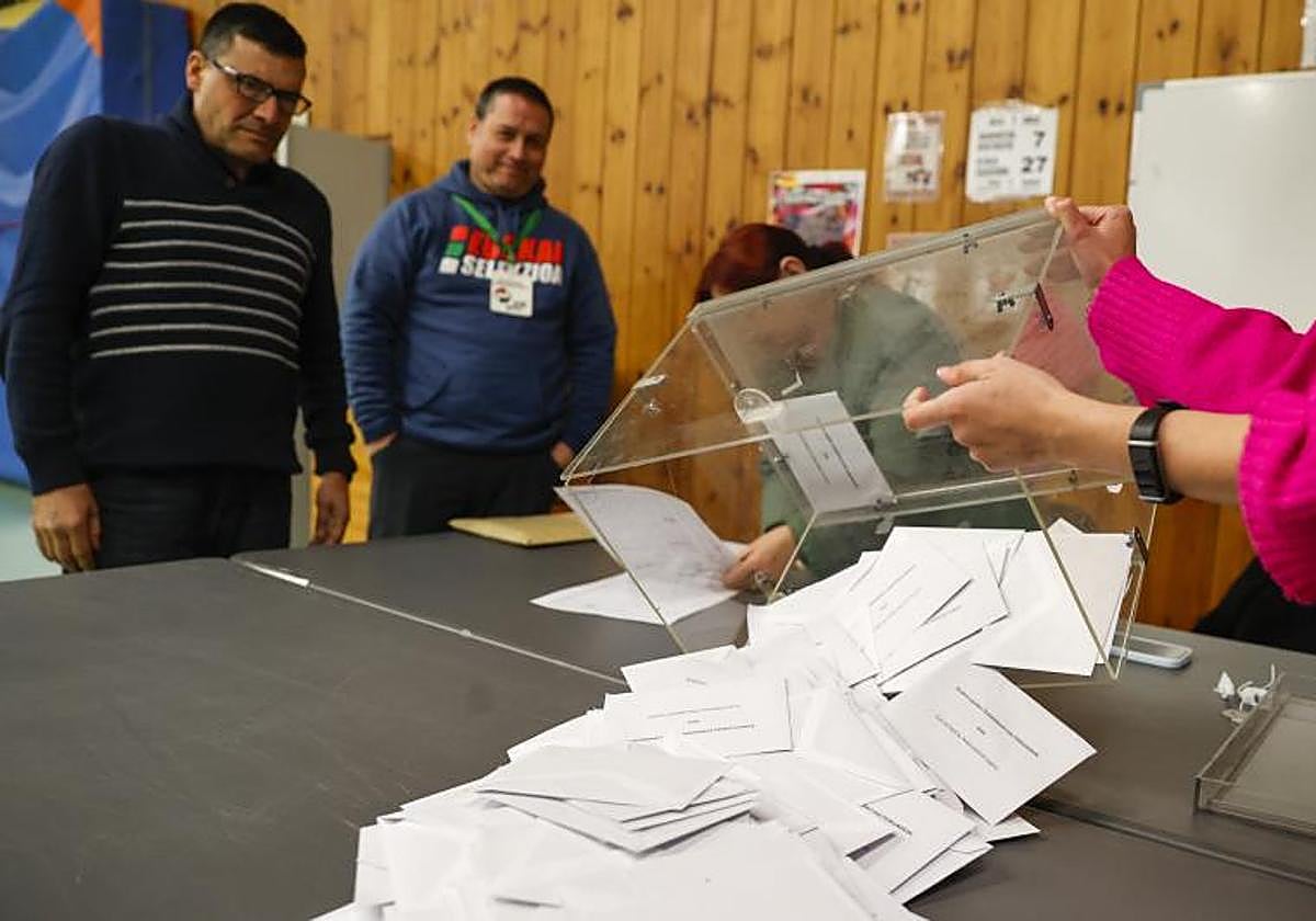 A las 21 horas ha comenzado el escrutinio del voto en el País Vasco