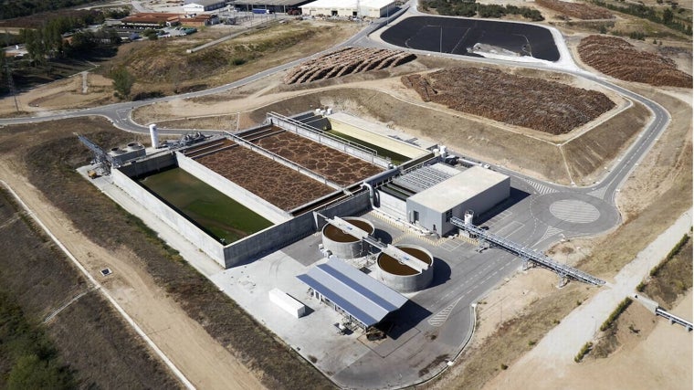 Vista aérea de la planta de Biotek, en Vila Velha de Ródão (Portugal)