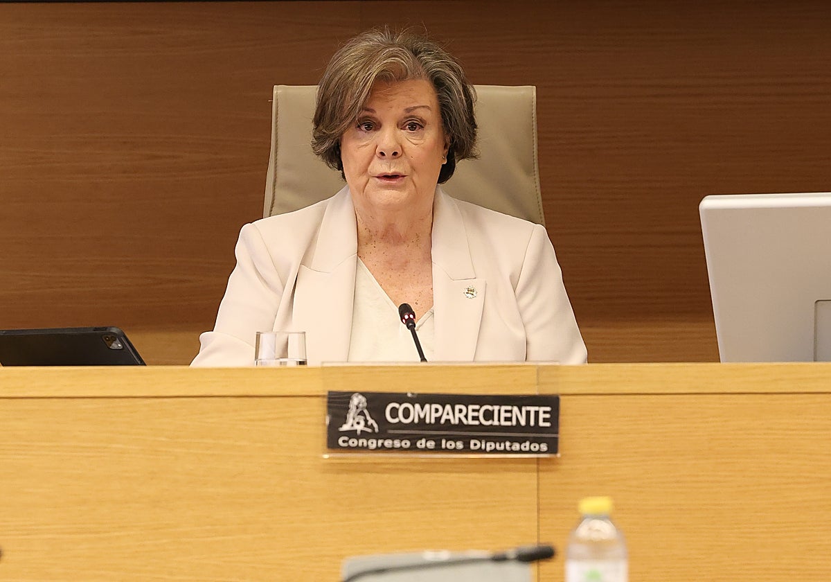 La presidenta del Tribunal de Cuentas, durante la Comisión de Investigación del Congreso de los Diputados
