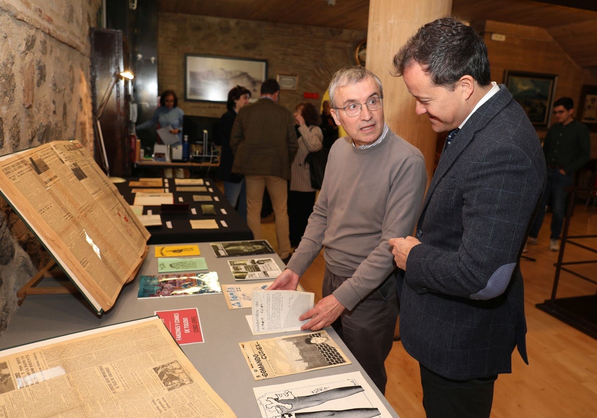 Mariano García Ruipérez con el alcalde, Carlos Velázquez