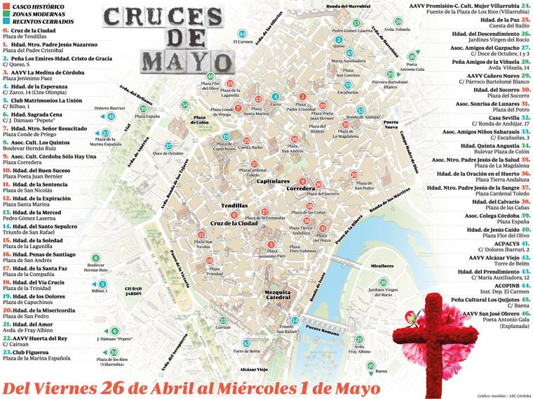 Cruces de mayo en Córdoba 2024: fechas y horarios