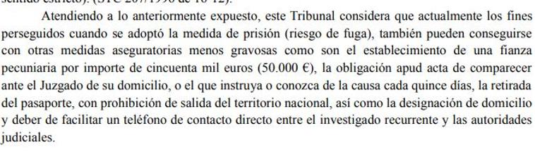 Imagen - Extracto del auto de la Audiencia Provincial de Málaga