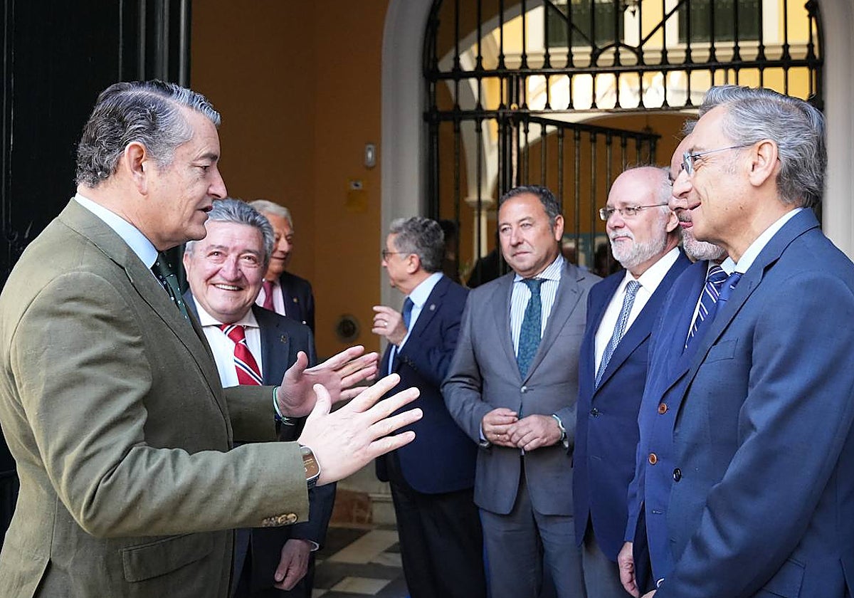 Antonio Sanz, este miércoles en una jornada que organiza la Asociación de Constructores y Promotores de Sevilla (Gaesco)