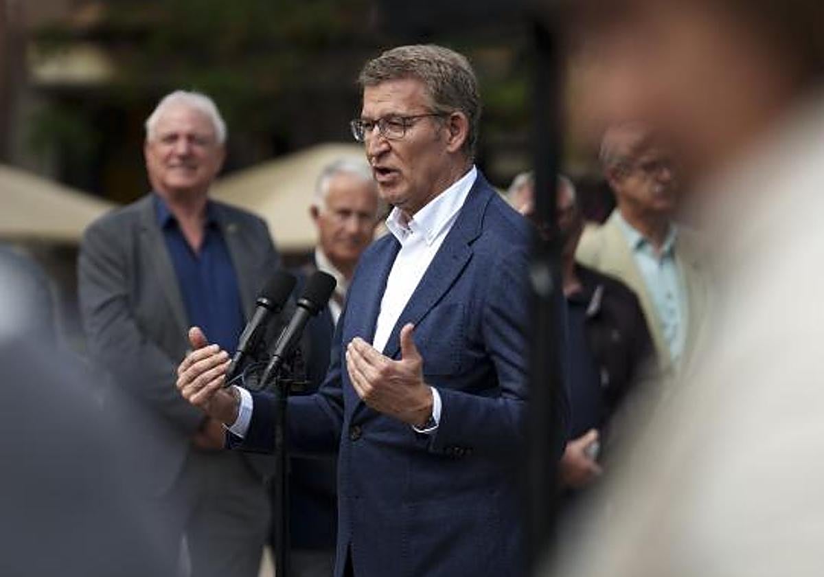 El presidente del PP, Alberto Núñez Feijóo