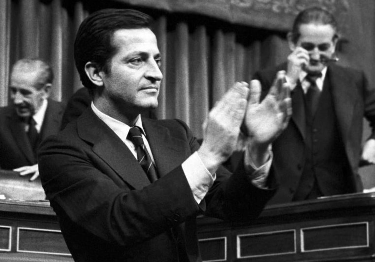 El expresidente del Gobierno Adolfo Suárez en el Congreso