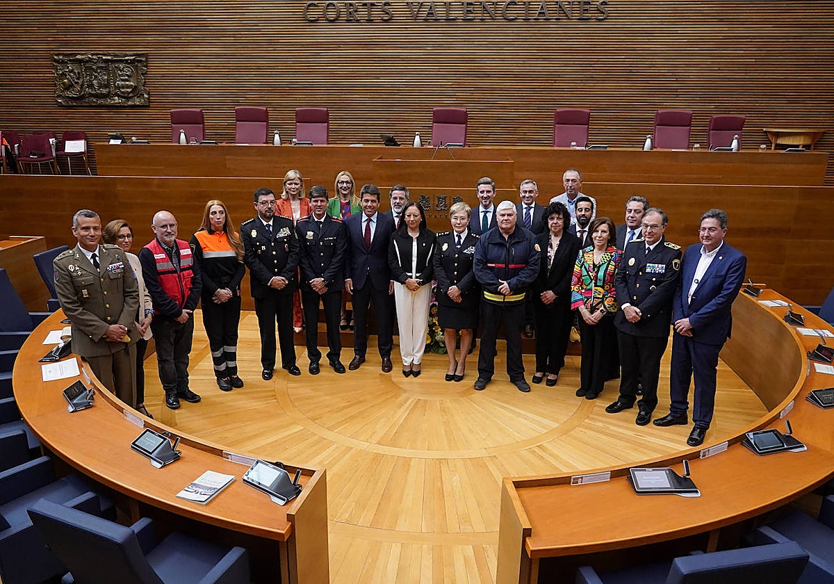 Imagen de la entrega de la alta distinción Francesc de Vinatea en el día de las Cortes Valencianas
