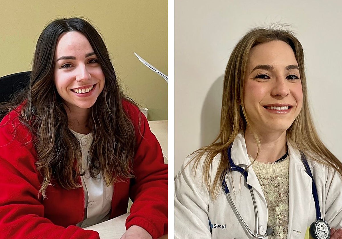 Andrea López, de Orihuela (Alicante) y Ana Estela Díez, de Almería, están haciendo su MIR en San Esteban de Gomaz (Soria),