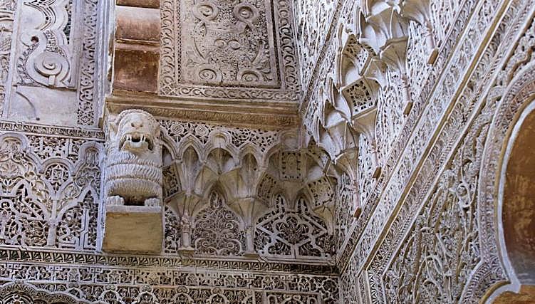 Imagen de la decoración de la bóveda capturadas por la profesora Jordano desde el andamio