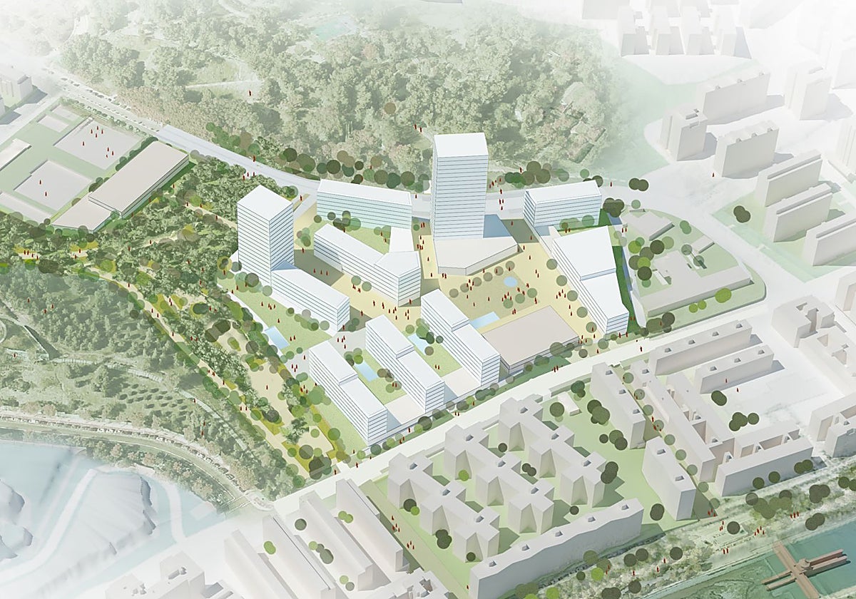 Recreación del futuro planeamiento urbanístico de la Ermita del Santo