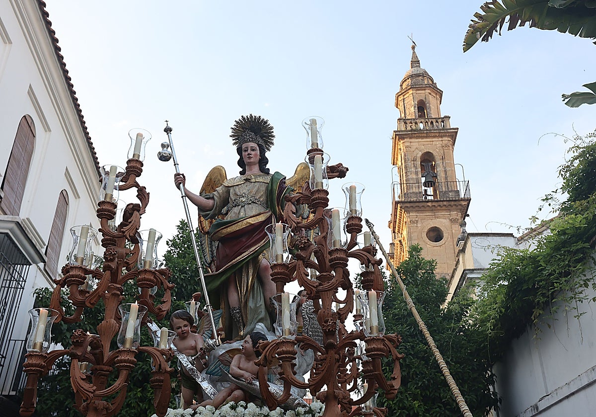 San Rafael, durante la procesión de 2022