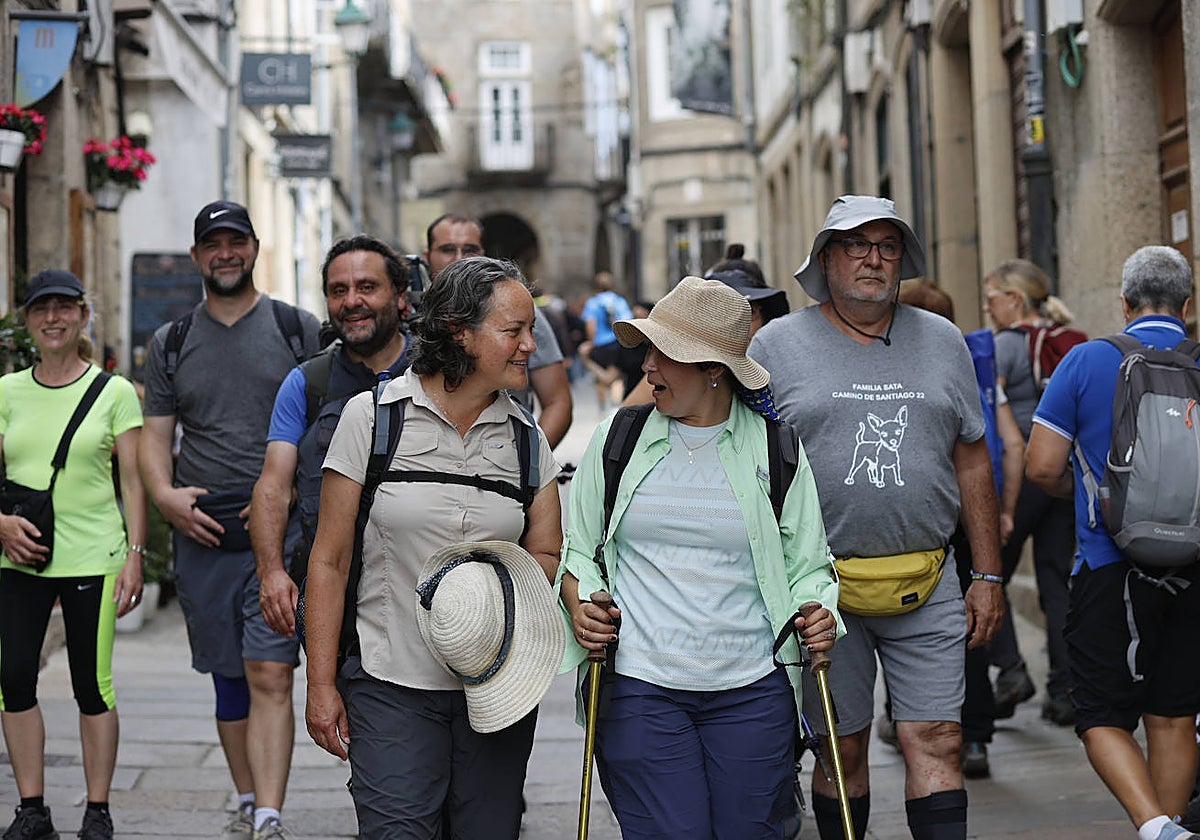 Turistas en Santiago de Compostela en una imagen de archivo