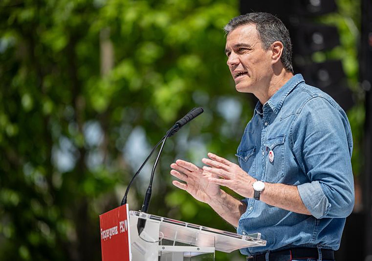 Pedro Sánchez, en el mitin del PSC en Montmeló