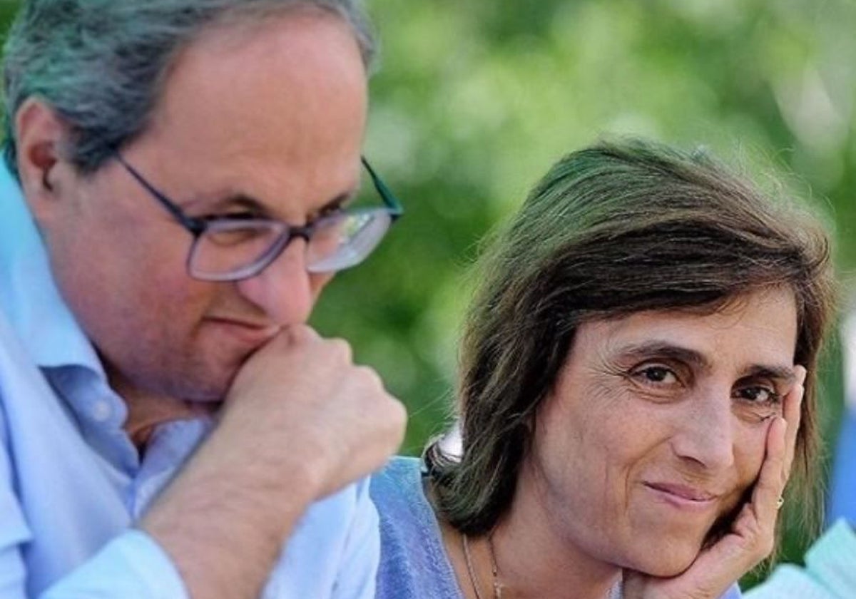 La pareja, en una imagen que Torra tiene en su Instagram