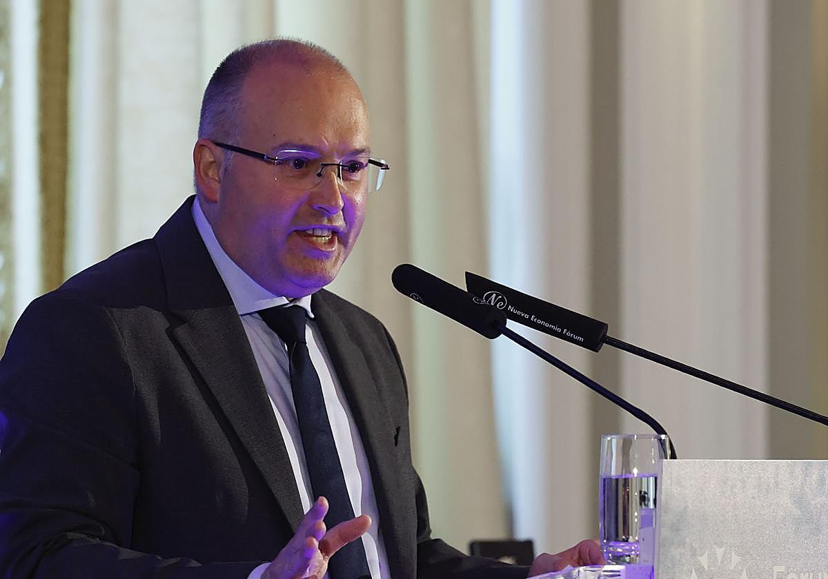 Miguel Tellado, portavoz del PP en el Congreso, durante su intervención