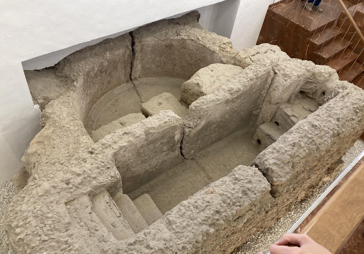 El baptisterio, integrado en la sede de la Diputación Provincial de Córdoba