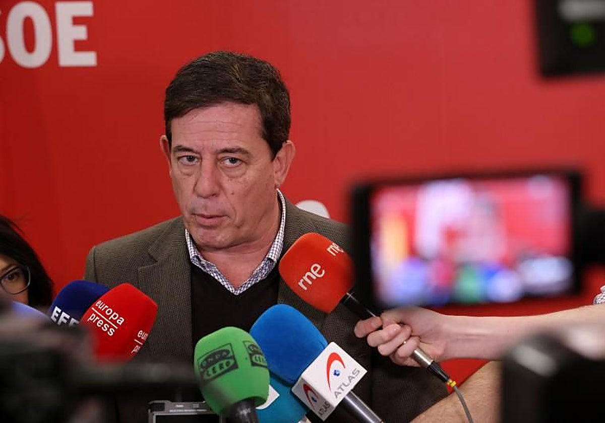 José Ramón Gómez Besteiro, líder del PSdeG, en una comparecencia reciente en Santiago