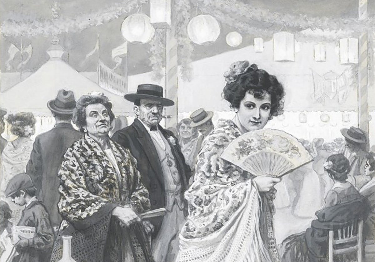 'Costumbres madrileñas. En la verbena', obra de Narciso Méndez Bringa