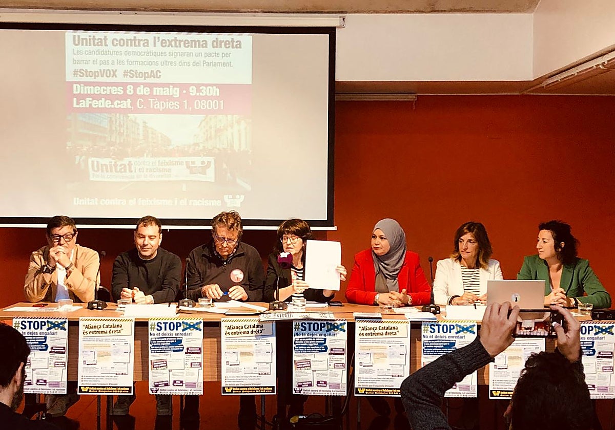 Representantes de la entidad y de los partidos frmantes