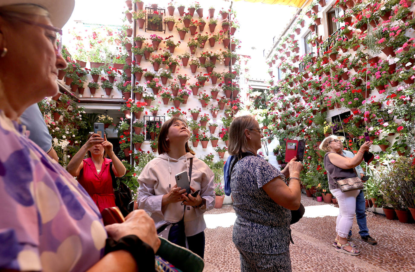 Las imponentes colas del último sábado de los Patios de Córdoba, en imágnes