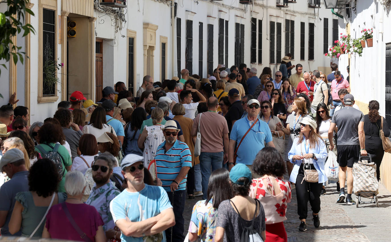 Las imponentes colas del último sábado de los Patios de Córdoba, en imágnes
