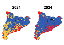 Comparativa del resultado de las elecciones catalanas 2024 y 2021