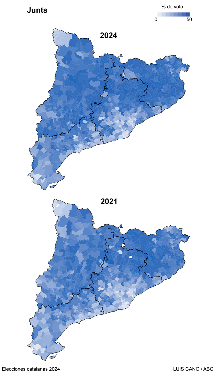 ¿Quién roba el voto a quién? El caladero de votos de cada partido en las elecciones catalanas
