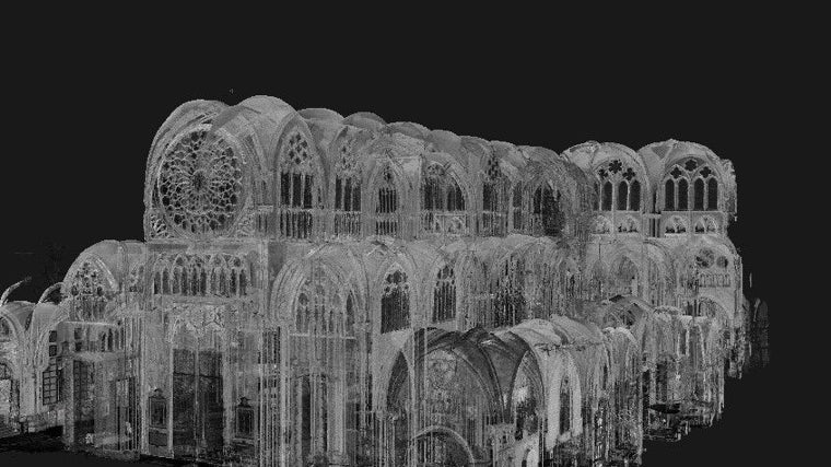 Comienzan los trabajos de escaneo 3D para lograr una réplica digital de la catedral de Toledo