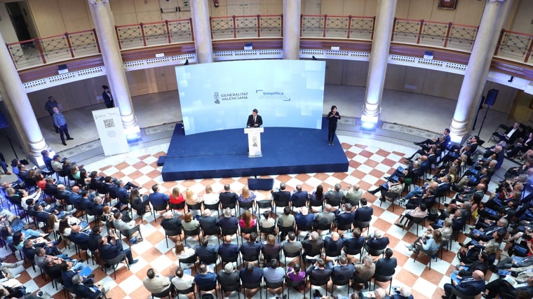 Imagen de la presentación del Plan Simplifica de la Generalitat Valenciana