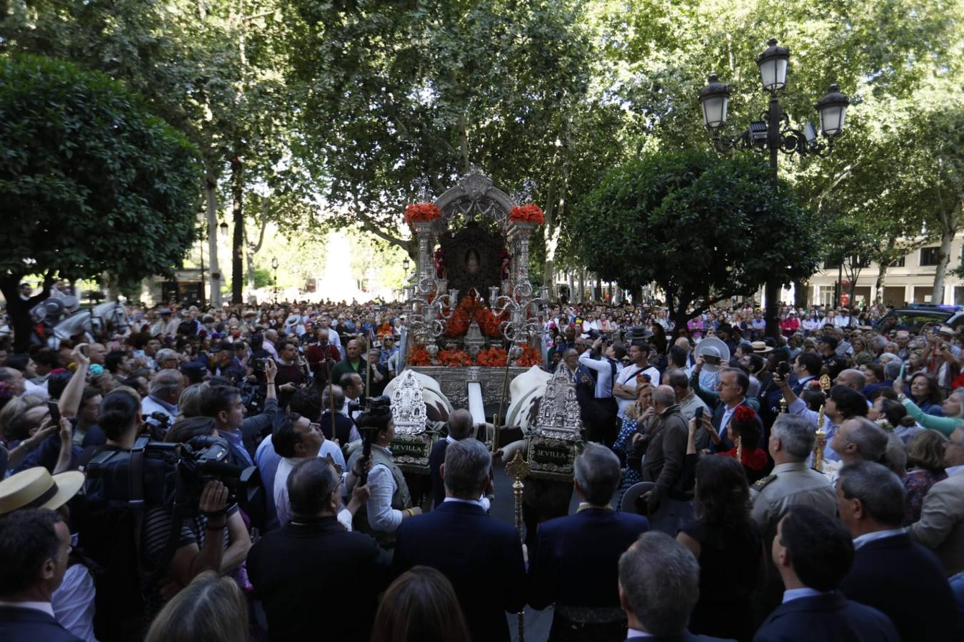 Salida de la Hermandad de Sevilla-El Salvador en su peregrinación a la Aldea del Rocío