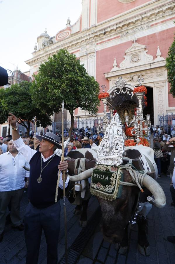 Salida de la Hermandad de Sevilla-El Salvador en su peregrinación a la Aldea del Rocío