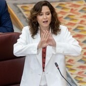 La presidenta de la Comunidad de Madrid, Isabel Díaz Ayuso, en la Asamblea