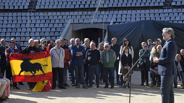 Un momento de acto en favor de la tauromaquia