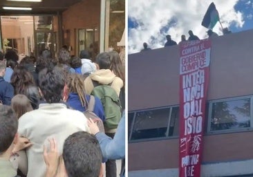 Estudiantes propalestinos irrumpen en el vicerrectorado de la Complutense y levantan una barricada