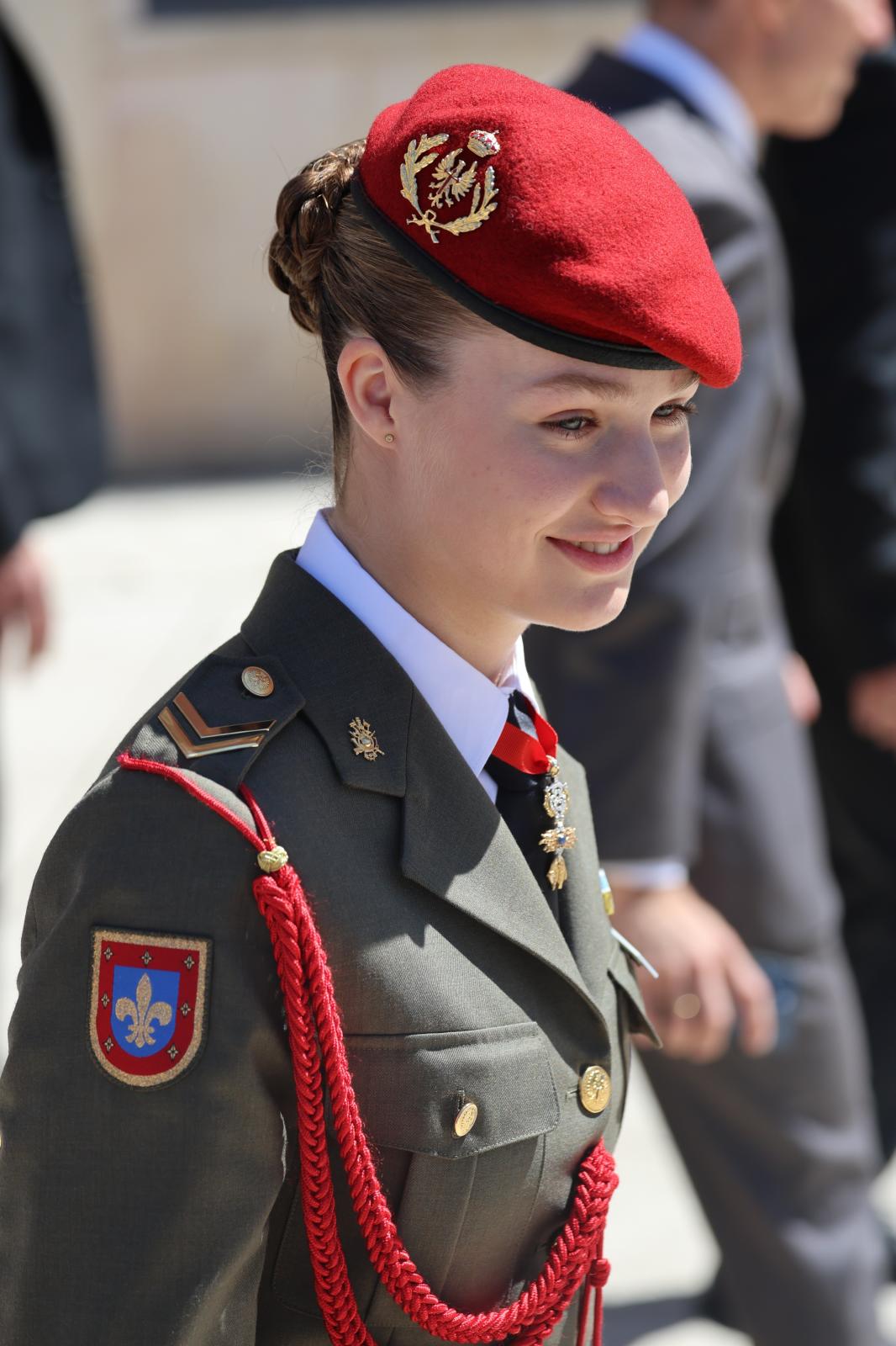 La Princesa Leonor a su llegada a La Seo del Salvador de Zaragoza